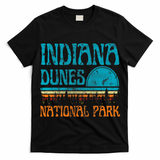 Indiana Dunes National Park Lake Michigan Retro Sunset T-Shirt