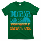Indiana Dunes National Park Lake Michigan Retro Sunset T-Shirt