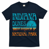 Indiana Dunes National Park Lake Michigan Retro Sunset T-Shirt