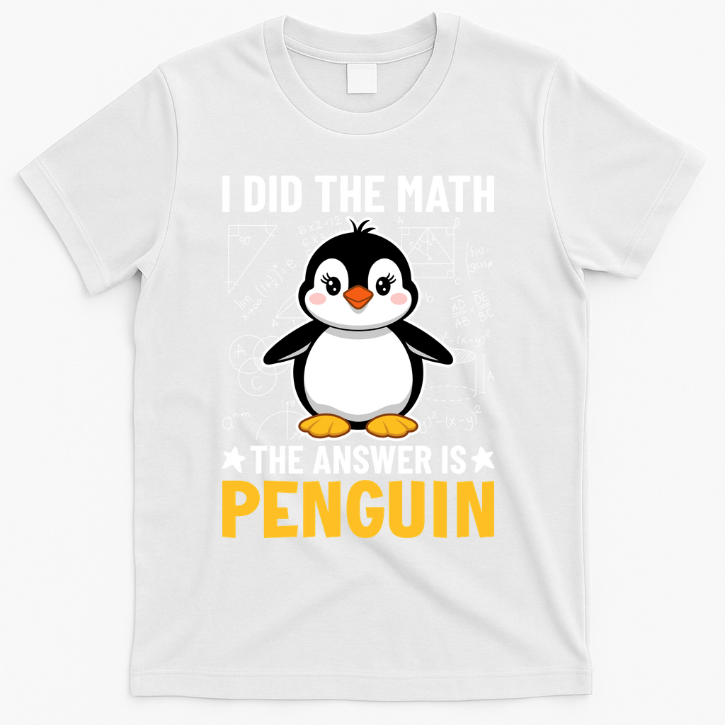 I Did The Math The Answer Is Penguin Lover Funny T-Shirt - White