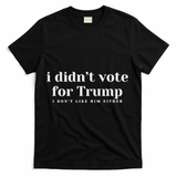 I Didn’T Vote Trump Anti Trump Travel Americans Abroad T-Shirt - Black