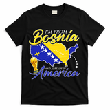 I'm From Bosnia America Journey Herzegovina Soccer T-Shirt - Black