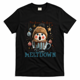 It's Fine I'm Fine Just The Usuall Meltdon Christmas T-Shirt - Black