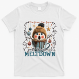 It's Fine I'm Fine Just The Usuall Meltdon Christmas T-Shirt - White