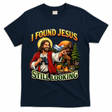 I Found Jesus Still Looking Bigfoot T-Shirt - Navy