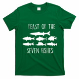 Italy Feast Of The Seven Fishes Italian Christmas Eve Gift T-Shirt - Irish Green