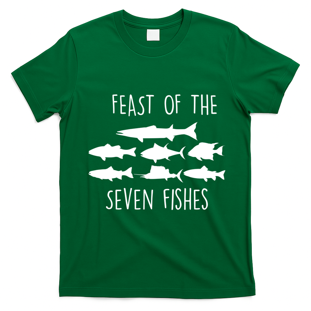 Italy Feast Of The Seven Fishes Italian Christmas Eve Gift T-Shirt - Irish Green