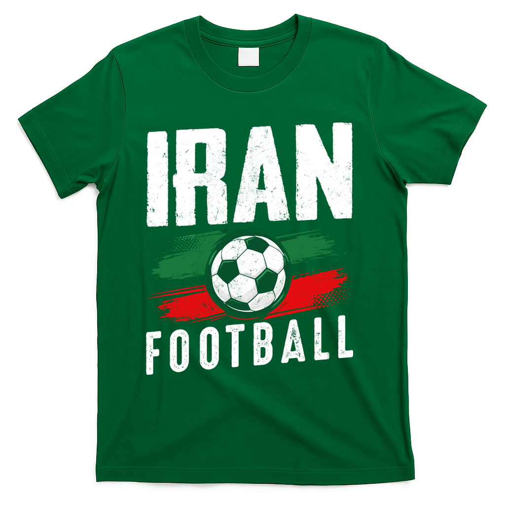 Iran Football Soccer Team Fan Flag T-Shirt - Green