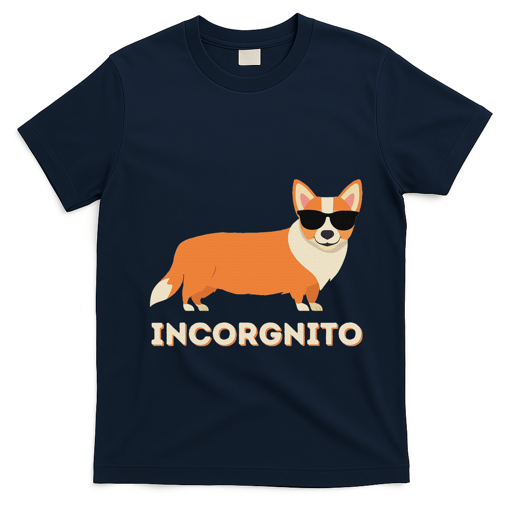 Incorgnito Funny Welsh Corgi Owner Dog Lover T-Shirt - Navy Blue
