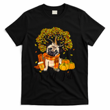 It's Fall Y'all Pug Dog Pumpkin Autumn Thanksgiving T-Shirt - Black
