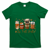 It?S Fall Y?All Pug Dog Coffee Pumpkin Spice Latte Autumn T-Shirt - Irish Green