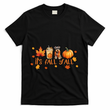 ItS Fall YAll Pumpkin Spice Latte Dog Miniature Schnauzer Gift T-Shirt - Black