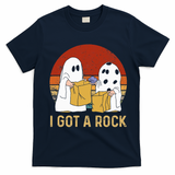 I Got A Rock Halloween Trick Or Treat Ghost T-Shirt - Navy Blue