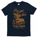 I've Got Friends In Low Places Dachshund Cowboy  T-Shirt - Navy Blue