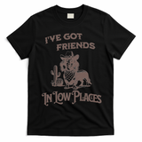 IVe Got Friends In Low Places Dachshund T-Shirt - Black