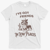IVe Got Friends In Low Places Dachshund T-Shirt - White