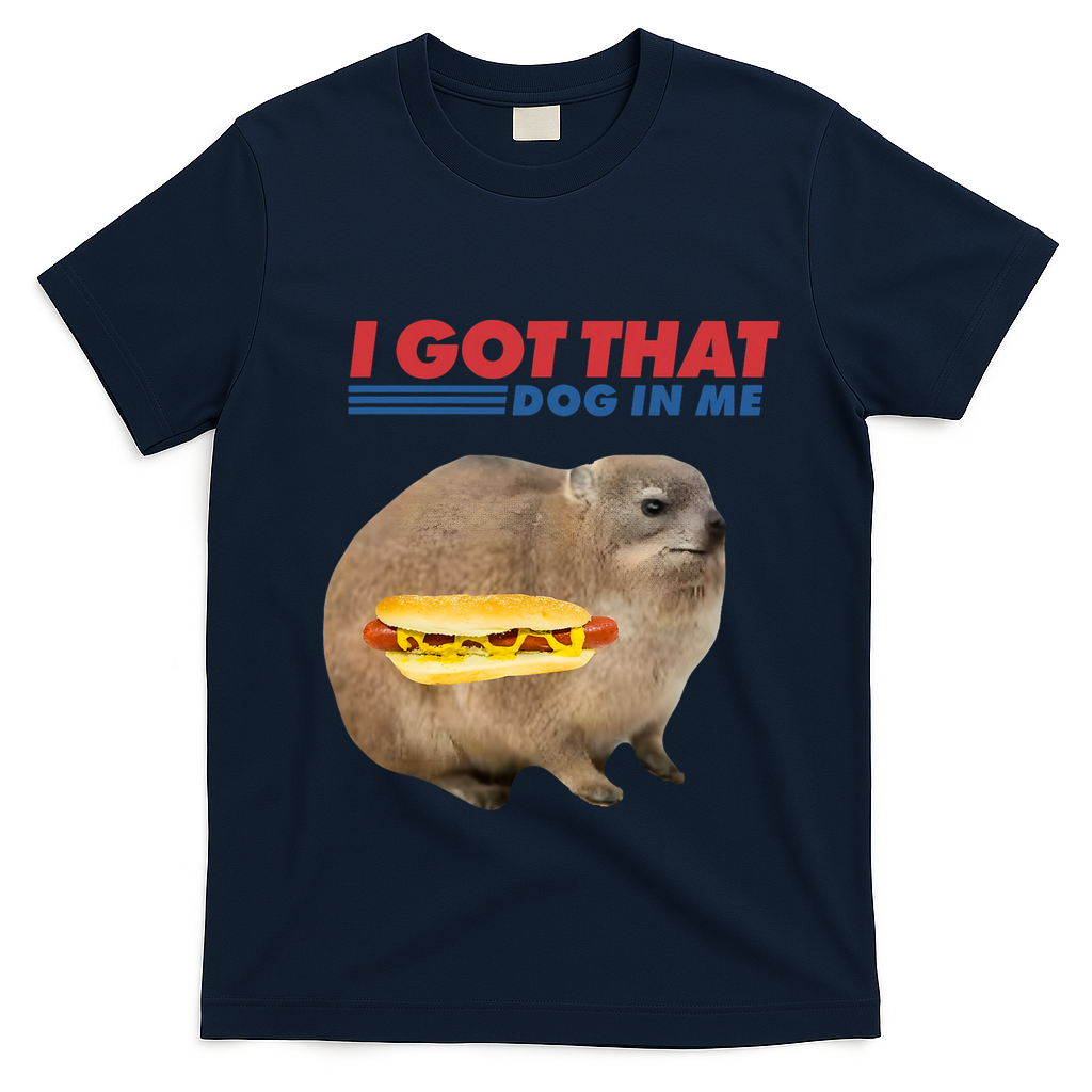 I Got That Dog In Me Hyrax Animal Funny Design T-Shirt - Navy Blue
