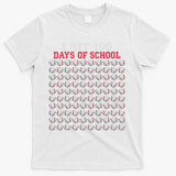 I Hit 100 Days Of School Baseball Bat 100th Day Of School T-Shirt - White