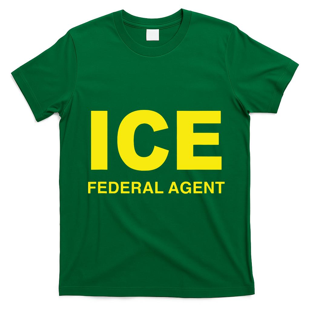 Ice Halloween Costume Federal Agent Police Immigration T-Shirt - Irish Green
