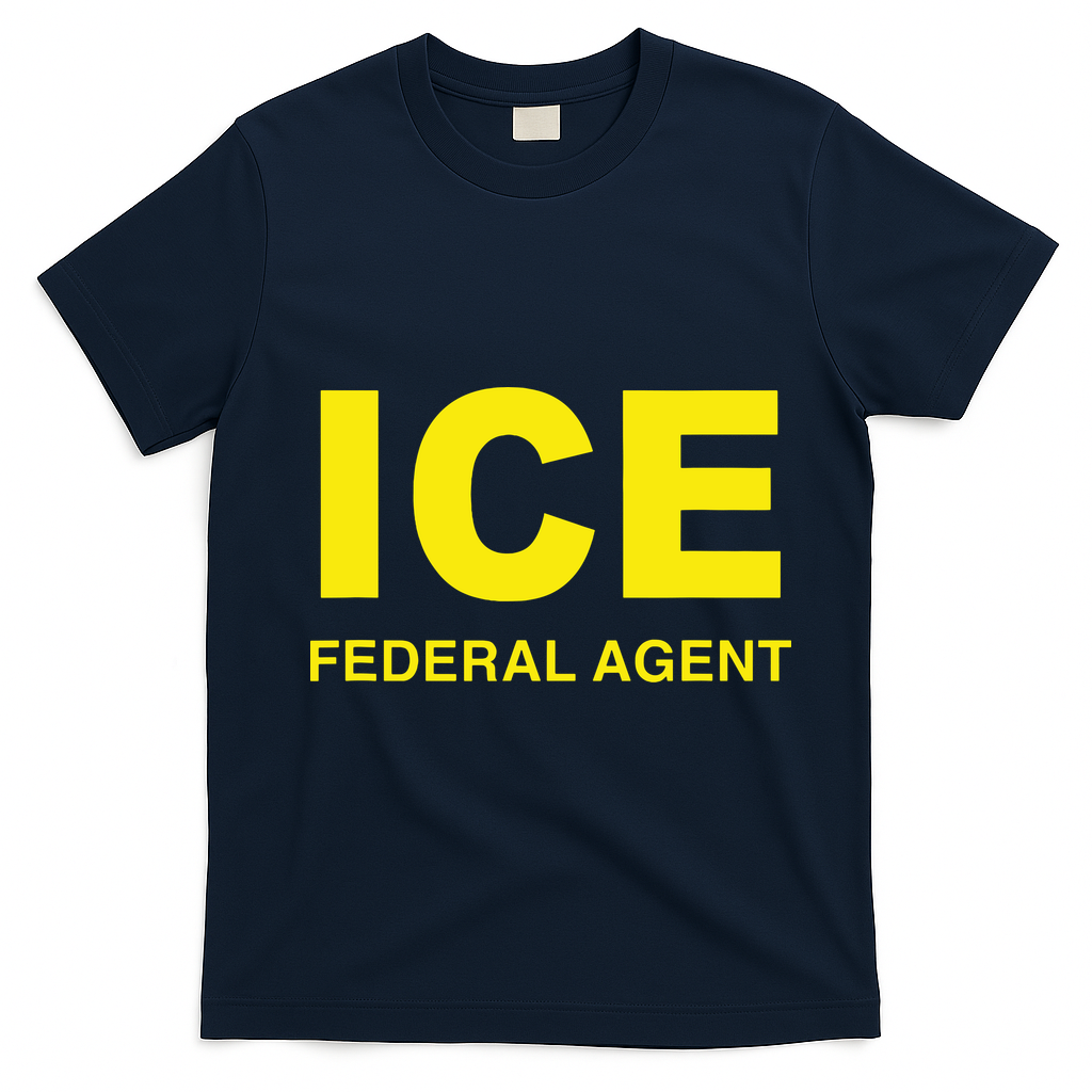 Ice Halloween Costume Federal Agent Police Immigration T-Shirt - Navy Blue