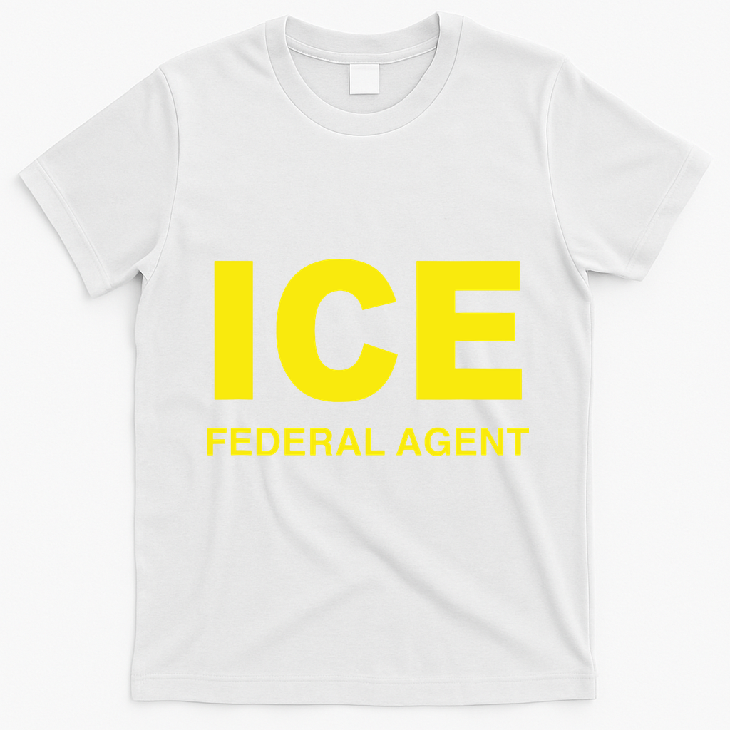 Ice Halloween Costume Federal Agent Police Immigration T-Shirt - White