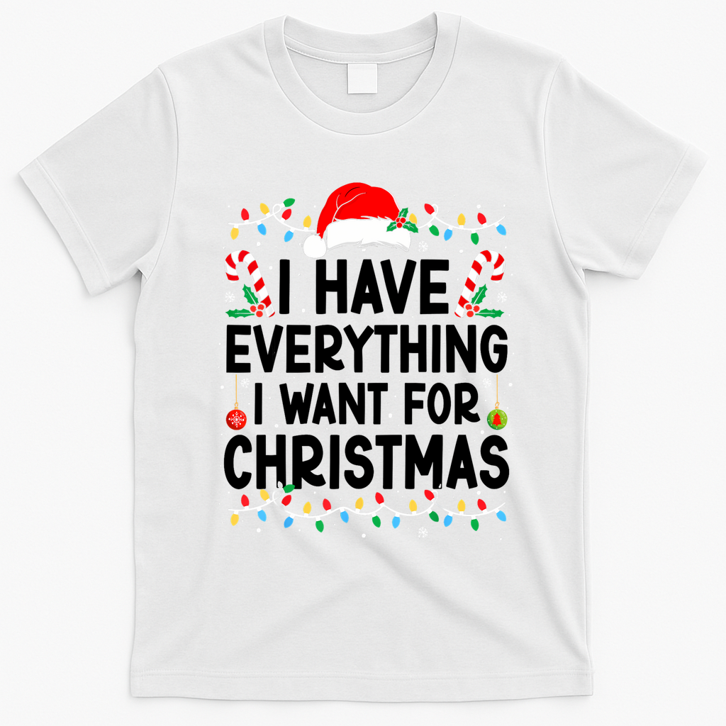 I Have Everything I Want For Christmas T-Shirt - White