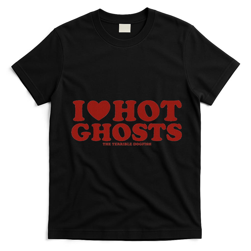 I Heart Hot Ghosts T-Shirt - Black