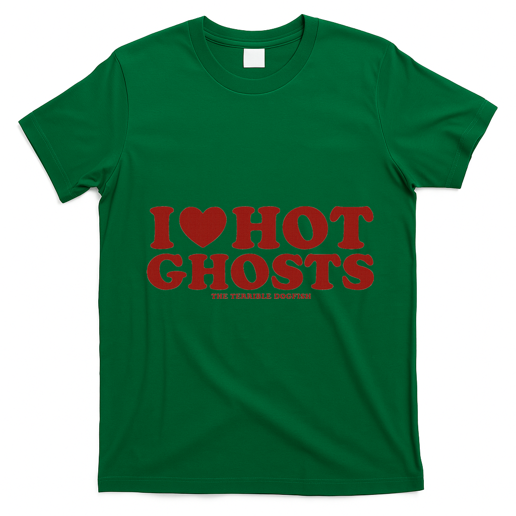 I Heart Hot Ghosts T-Shirt - Irish Green