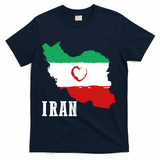 Iran Heart Map Pride For Patriotic Souls T-Shirt - Navy