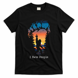 I Hate People Bigfoot Footprint T-Shirt