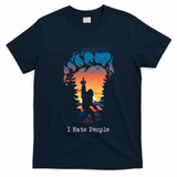 I Hate People Bigfoot Footprint T-Shirt