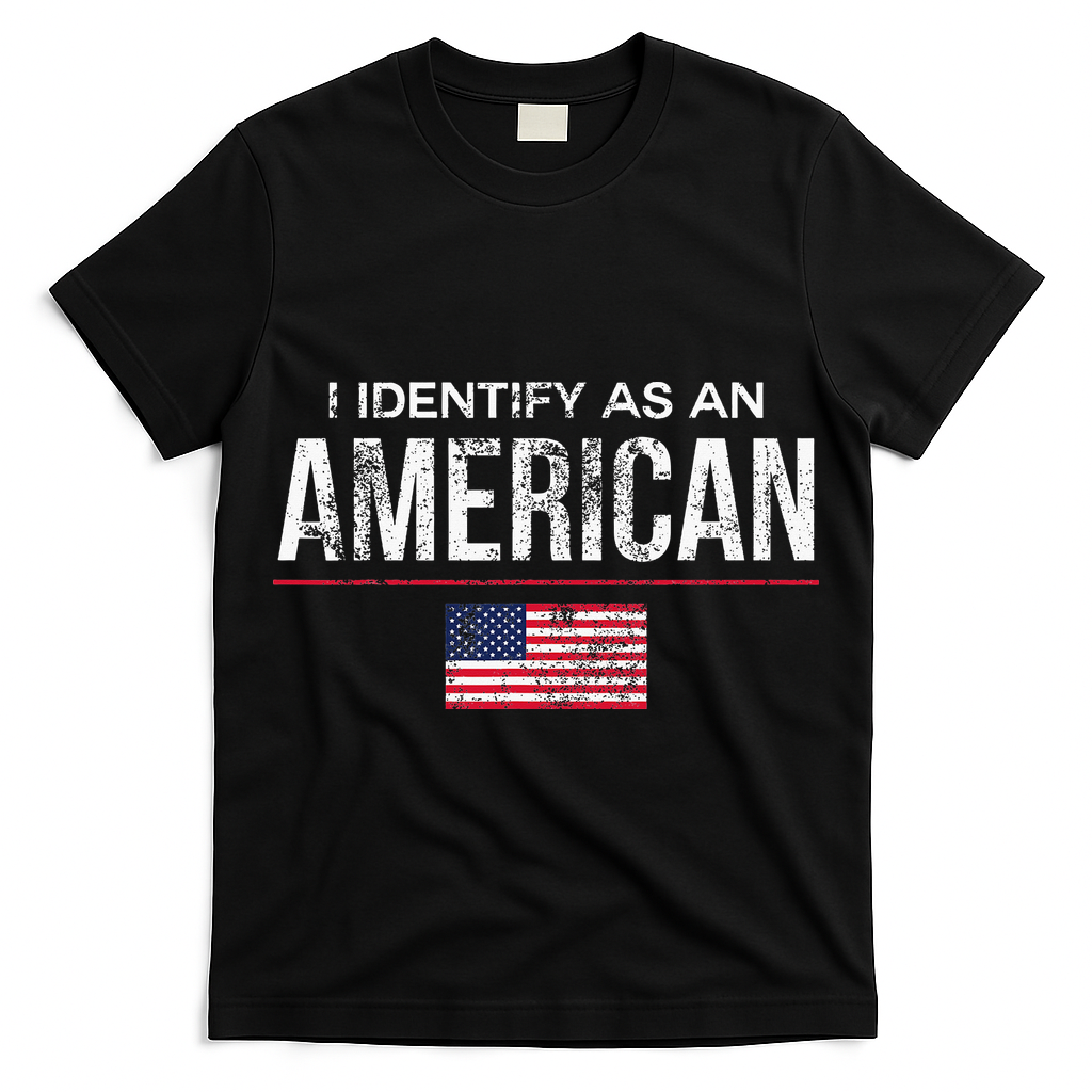 I Identify As An American No Identity Politics Usa T-Shirt