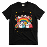 Inclusivity Is Not Scary  Cute Ghost Welcome Here Funny T-Shirt - Black