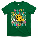 Is It Summer Break Yet Teacher Groovy T-Shirt - Green