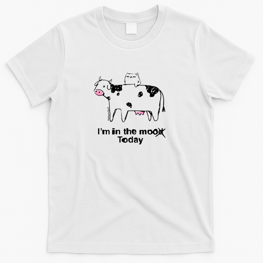 I'm in the mood today cat - White