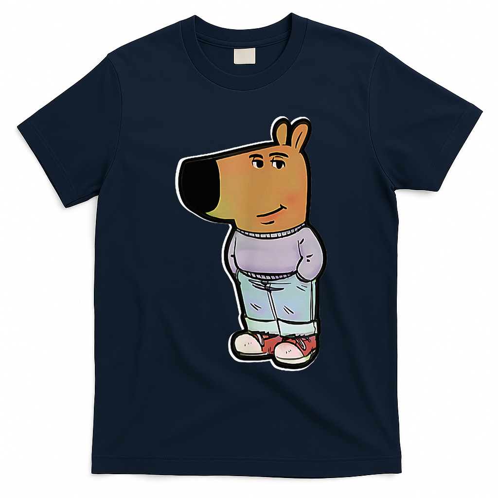 IM Just A Chill Guy Funny Meme Funny Chill Dog Meme T-Shirt - Navy Blue