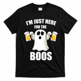 IM Just Here For The Boos Funny Halloween Cute Ghost Gift T-Shirt - Black
