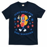 I'm Just Here For The Wieners 4th Of July Shirts T-Shirt - Navy Blue