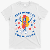 I'm Just Here For The Wieners 4th Of July Shirts T-Shirt - White