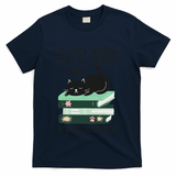 I Just Want To Read Books And Pet Cats Funny Reading Cat T-Shirt