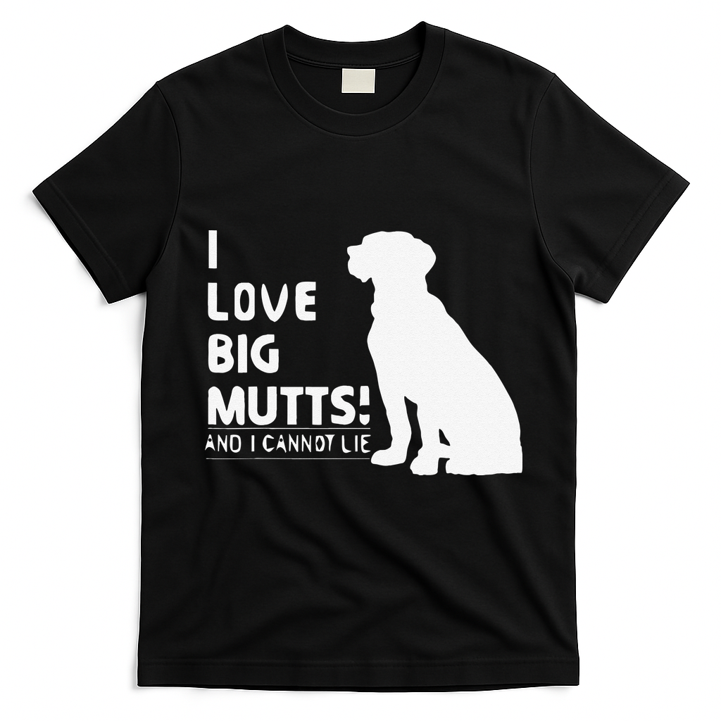 I Love Big Mutts And I Cannot Lie Funny Dog Lover Gift T-Shirt - Black