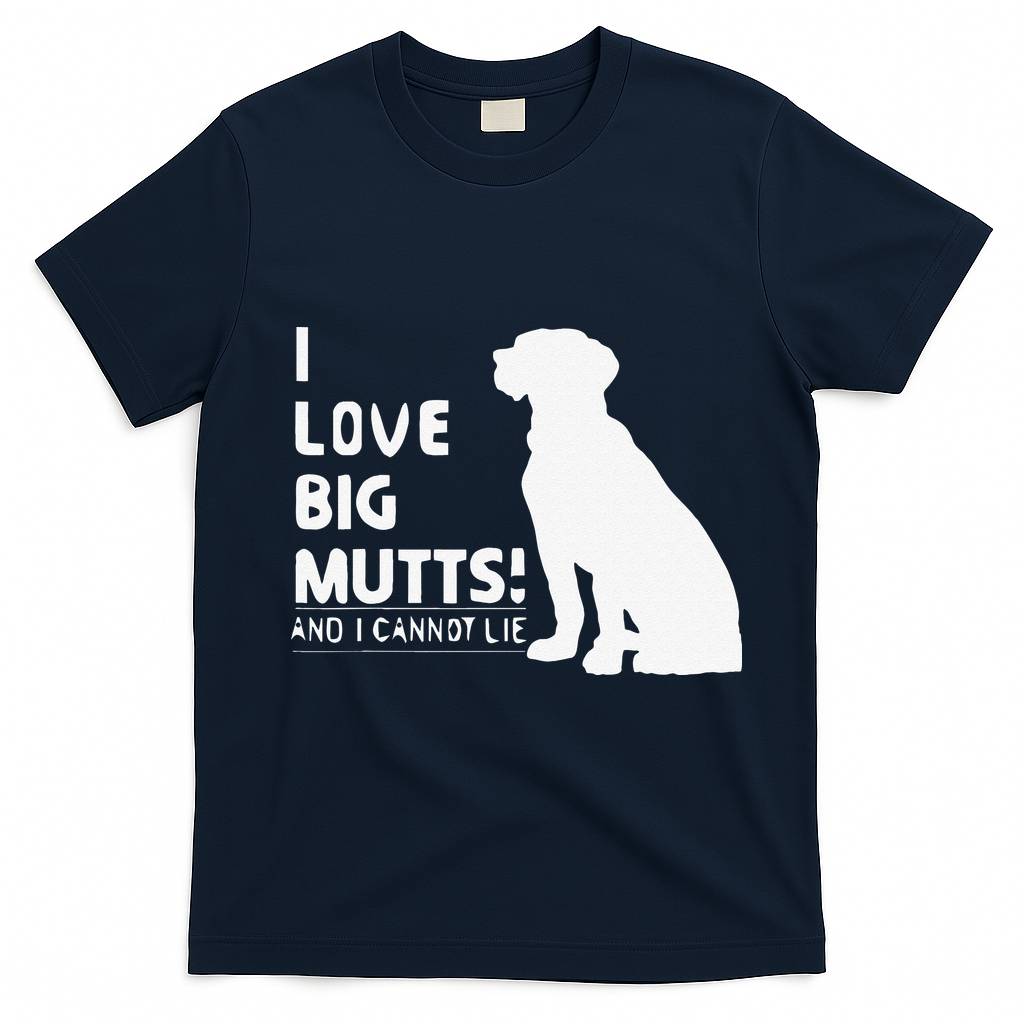 I Love Big Mutts And I Cannot Lie Funny Dog Lover Gift T-Shirt - Navy Blue