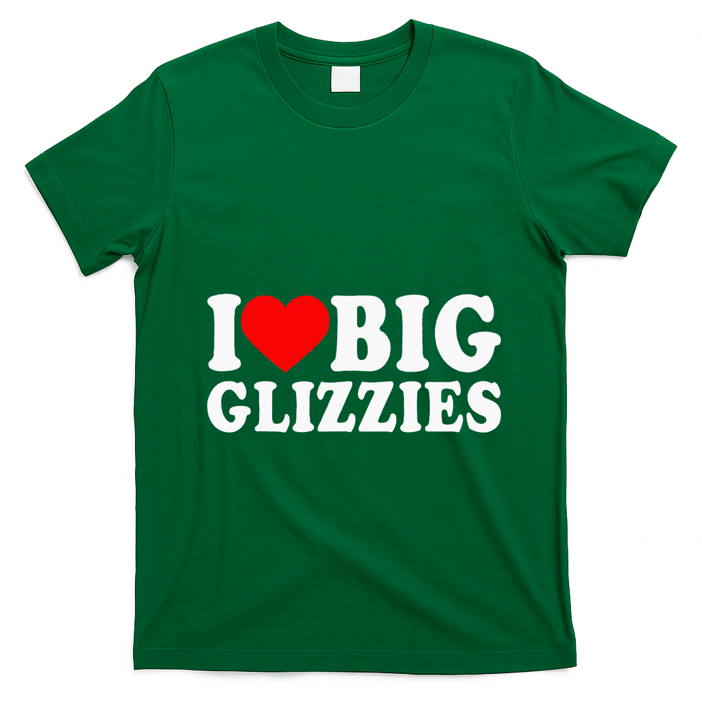 I Love Big Glizzies I Heart Hot Dog Lover Glizzy Gobbler T-Shirt - Irish Green