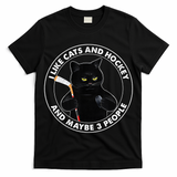 I Like Cats And Hockey And Maybe 3 People Funny Cats T-Shirt