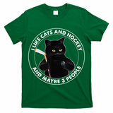 I Like Cats And Hockey And Maybe 3 People Funny Cats T-Shirt