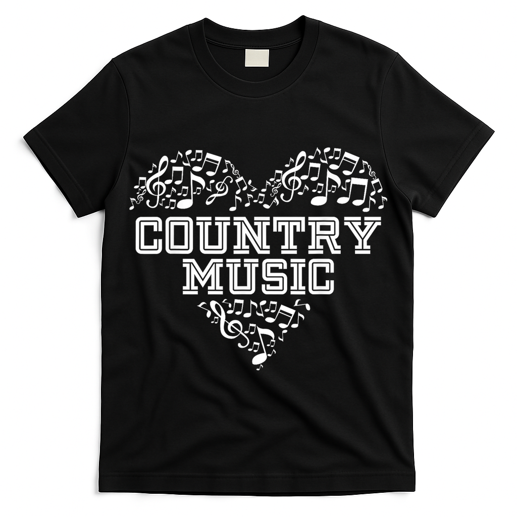 I Love Country Design Country Music Lover  T-Shirt