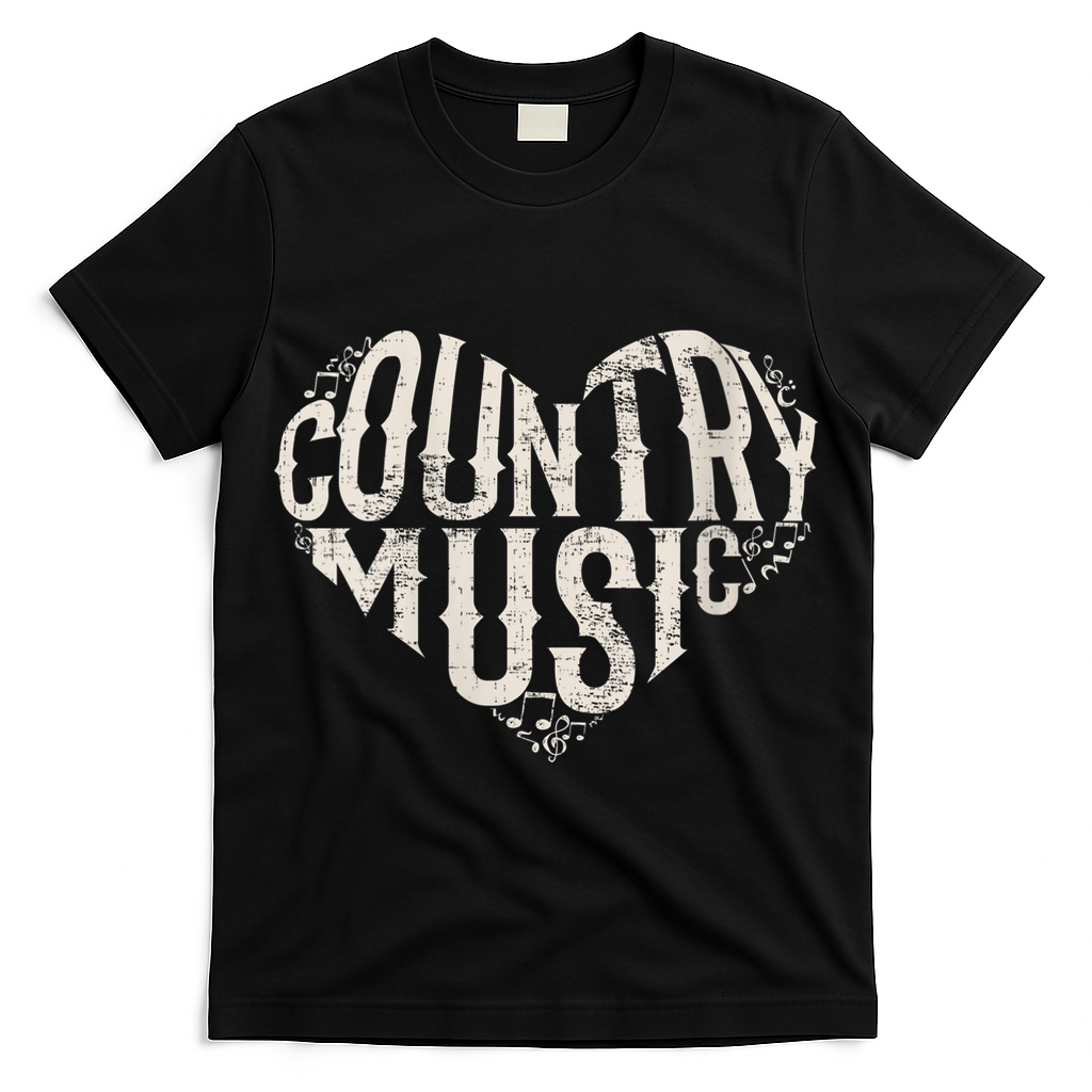 I Love Country Design Country Music Lover Gift Idea T-Shirt