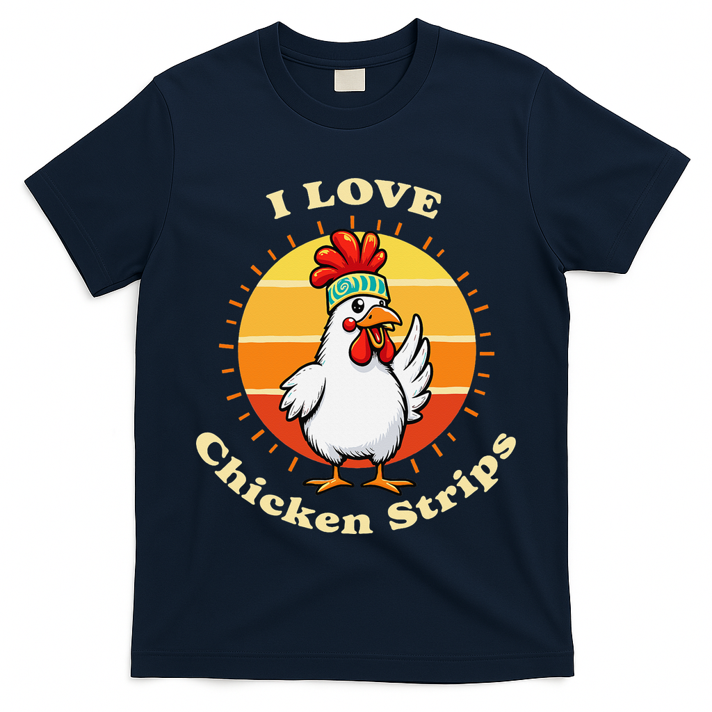 I Love Chicken Strips Funny Chicken Fast Food Lover T-Shirt
