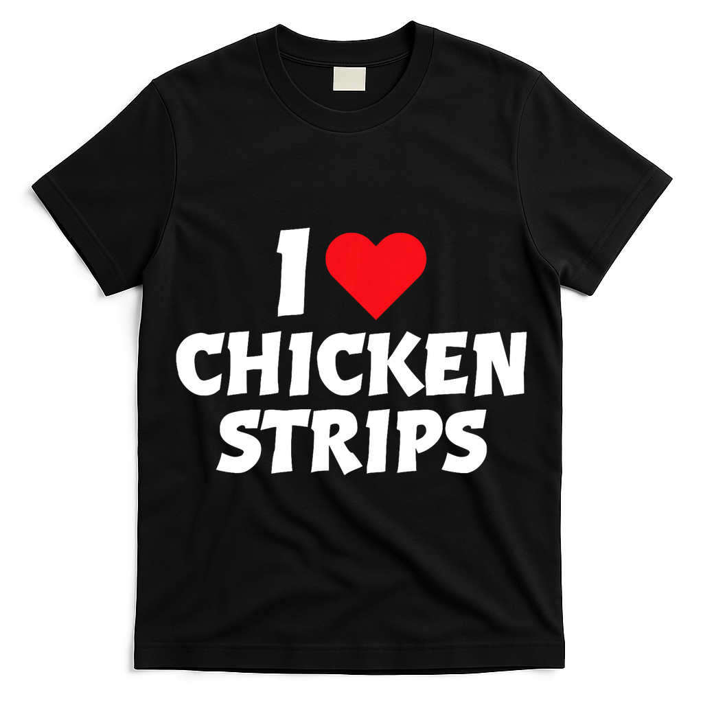 I Love Chicken Strips Crispy Chicken Fingers Fast Food Lover  T-Shirt