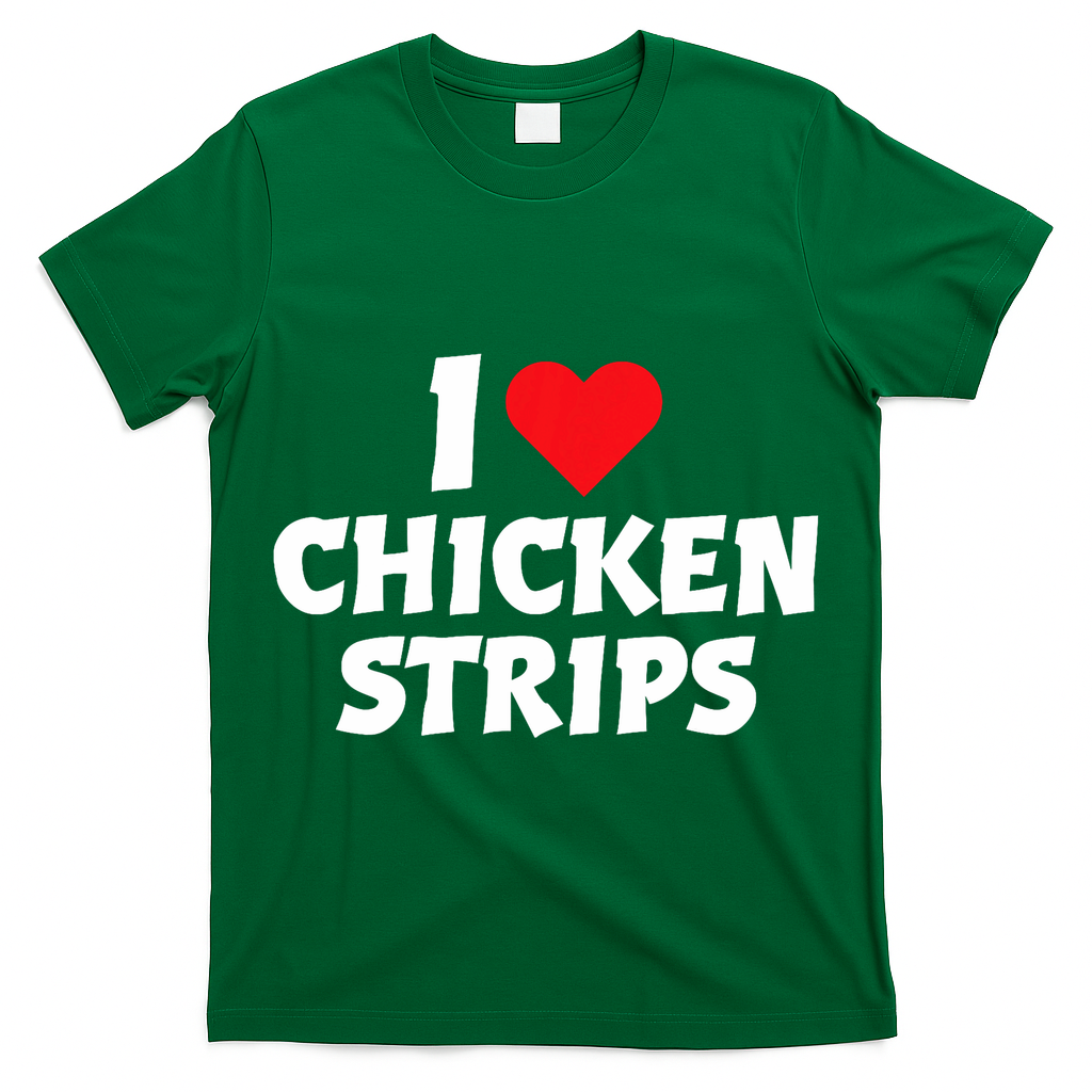 I Love Chicken Strips Crispy Chicken Fingers Fast Food Lover  T-Shirt